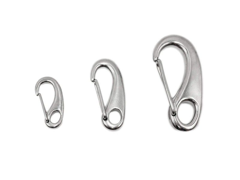 Marine City 316 Stainless-Steel Egg-Shaped Spring Snap Hook 3-1/2 Inches