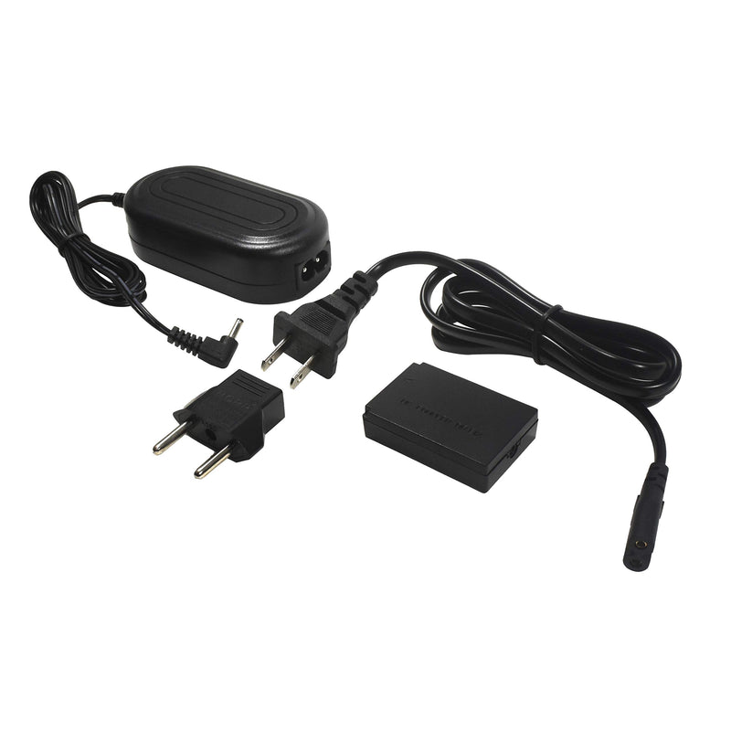 HQRP AC Adapter Compatible with Canon ACK-E12 EOS M M2 M10 M50 M100 M200 Kiss M Digital Camera (Contains AC Cable and DC Coupler DR-E12) LP-E12 LC-E12 ACKE12