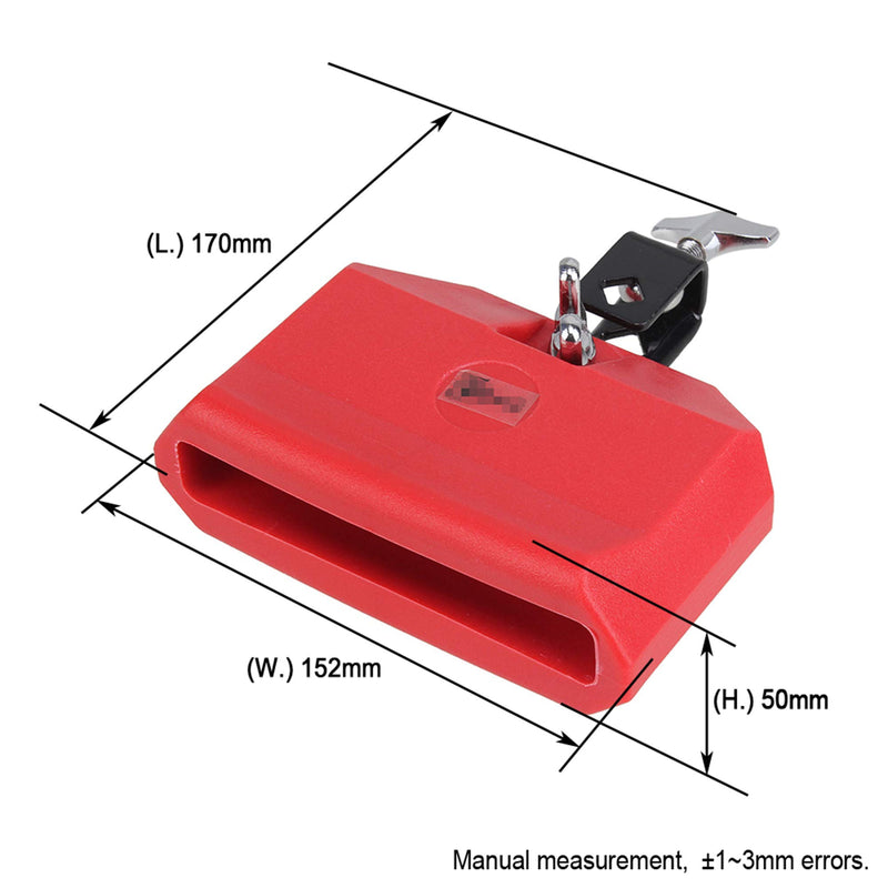 Yibuy Red Plastic Percussion Instruments Block for Latin Drum Instrument Big Size