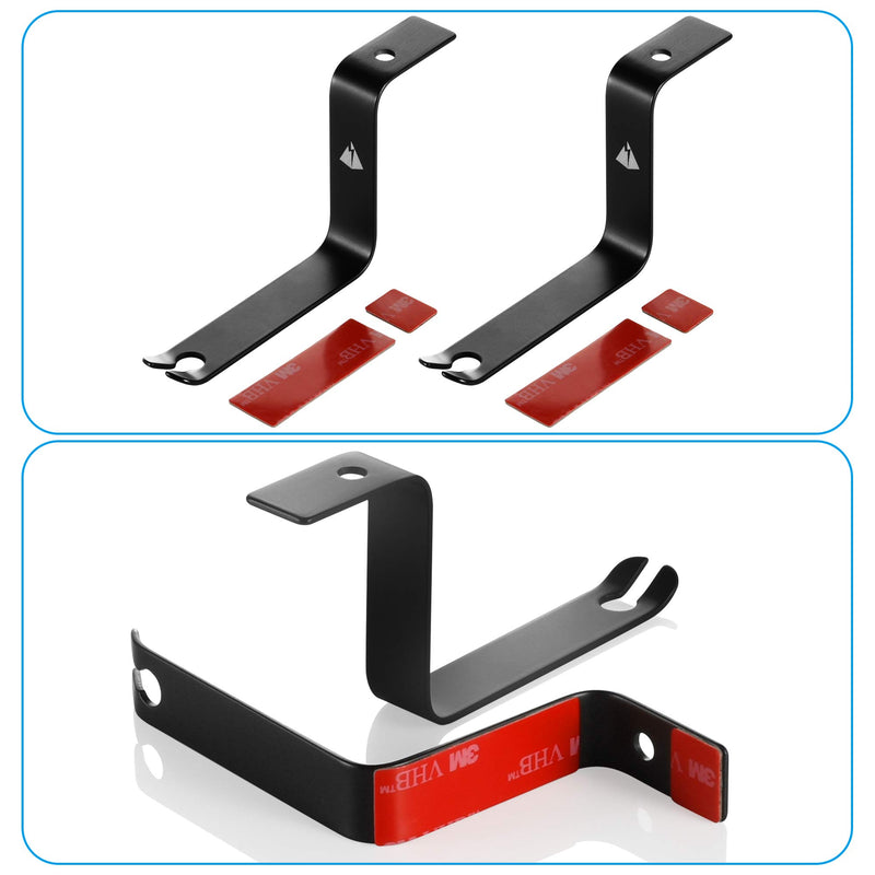 TXEsign Stick-on Universal Monitor Hooks Headphone Metal Hangers for Standard Edge or i Mac Curvature Edge Monitor Side (2 Pack) Long