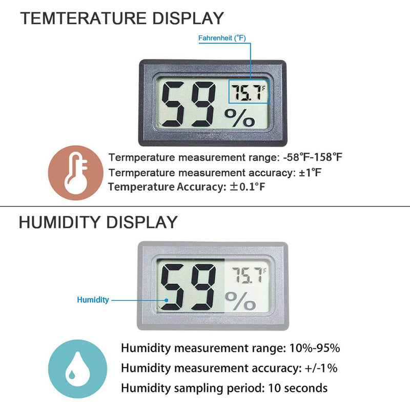 Goabroa Mini Hygrometer Thermometer Digital Indoor Humidity Gauge Monitor with Temperature Meter Sensor Fahrenheit (℉)