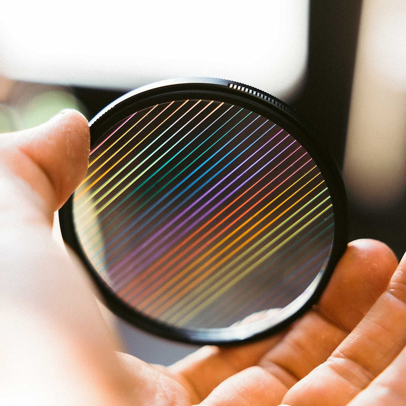 KOGJAERS Lens Filter 77mm Rainbow Flare Starlight Filter Effect Special Effects Filter Photography Filter Accessories Rainbow linear flares