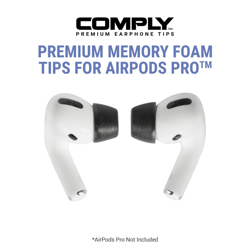 Comply Foam Apple AirPods Pro 2.0 Earbud Tips. Comfortable. Clicks On. Stays Put. Noise Canceling. Fits in Charging Case (Large, 3 Pairs) Large