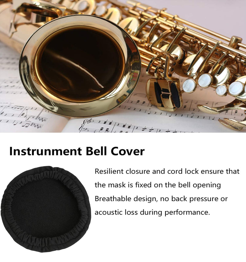 Music Instrument Bell Cover 6", 2Pcs Washable and Reusable Bell Cover, Ideal for Tenor Saxophone Flugelhorn and Bass Trumpet 6inch