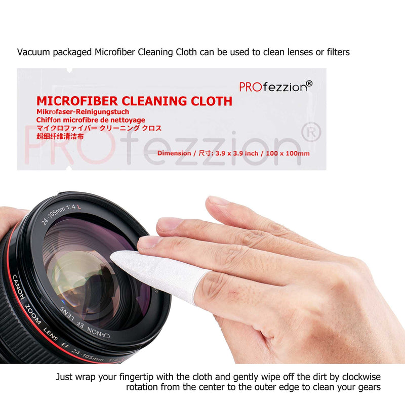 PROfezzion 32PCS Camera Cleaning Kit for DSLR, with Air Blower Cleaner, Lens Cleaning Pen, Travel Case, Microfiber Cloth, Swabs, Lens Cleaning Wipes for Canon/Nikon/Sony/Fujifilm