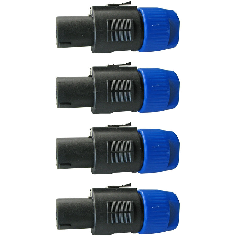 Yovus 4 Conductor Locking Speaker Connector Compatible with Speakon (4 Pack)
