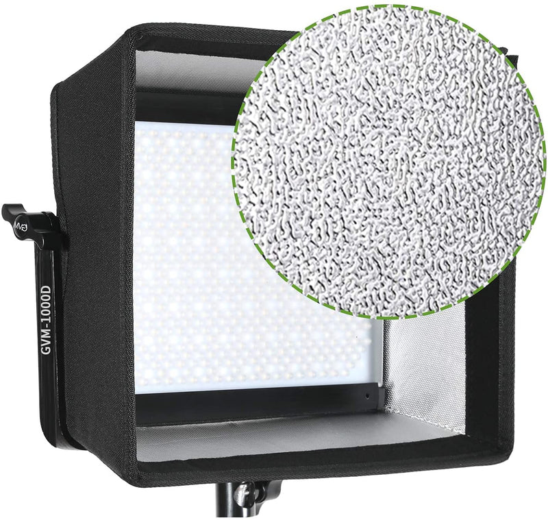 GVM Foldable Softbox Diffuser with Grid Beehive for RGB 1000D LED Video Light, Suitable for Studio Lighting, Portrait Photography, Video Lighting, Led Panel 11.8"x9.8"