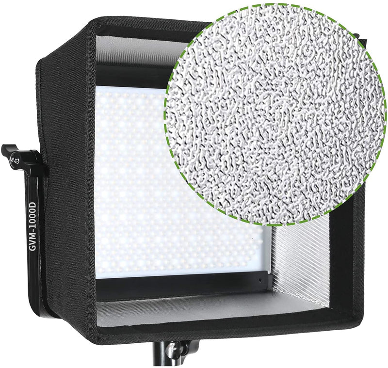[AUSTRALIA] - GVM Foldable Softbox Diffuser with Grid Beehive for RGB 1000D LED Video Light, Suitable for Studio Lighting, Portrait Photography, Video Lighting, Led Panel 11.8"x9.8" 