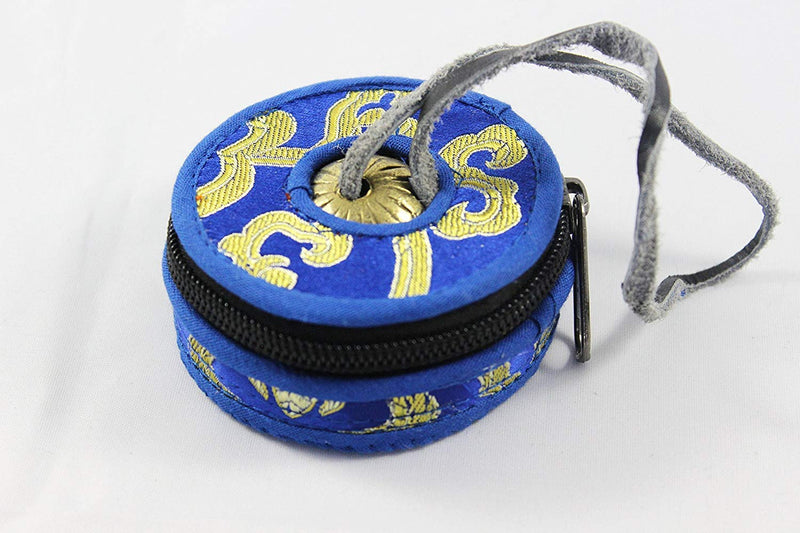 2.6" Tibetan Tingsha Meditation Bell - 8 Auspicious Symbols Beautifully Embossed on the Surfaces - Hand Tuned & Crafted in Nepal