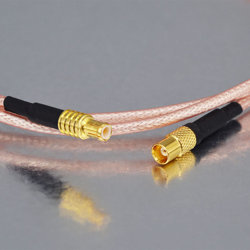 Pack of 2 MCX Male Antenna Connector to MCX Female Adapter Extension Cable Pigtail RG316 1M