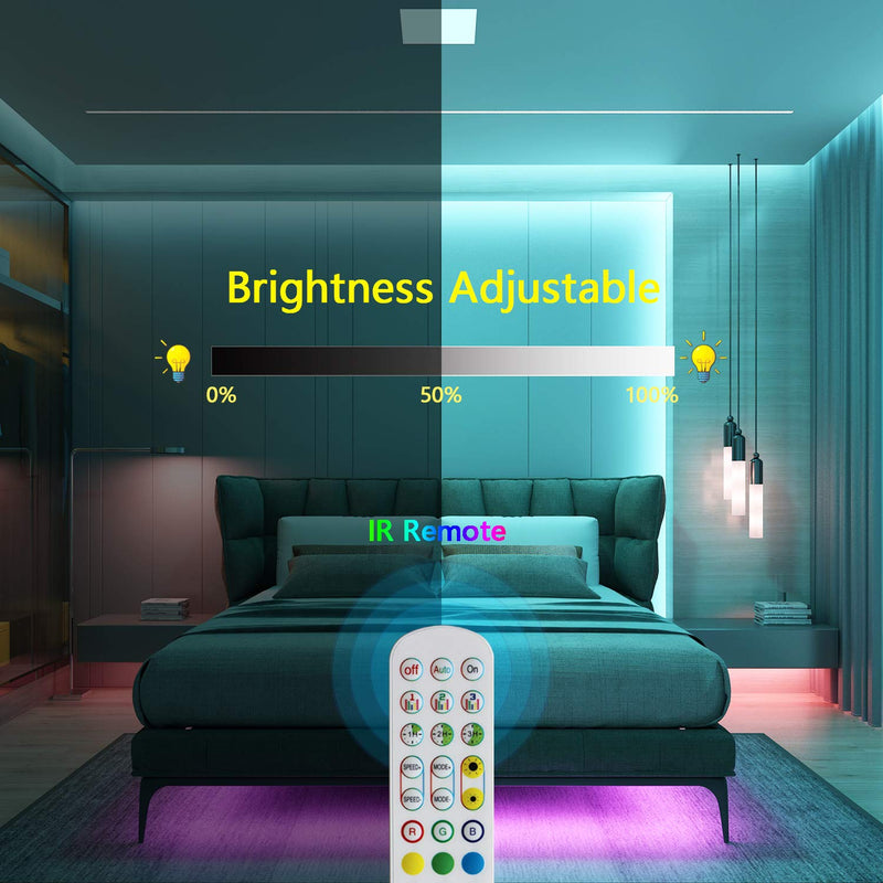 [AUSTRALIA] - LED Strip Ligths,GIAKE 16.4Ft Smart Led Lights Strip SMD5050 Music Sync Color Changing RGB Lights APP Bluetooth Control + 24Key Remote, LED Lights for Bedroom Party Home 