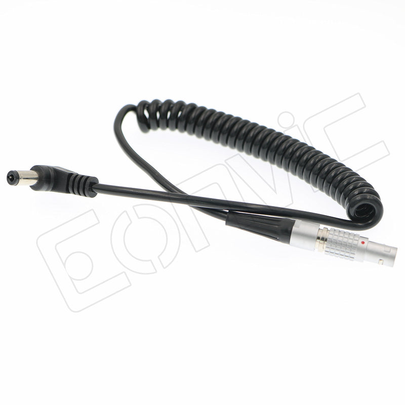 Eonvic Teradek Bolt Coiled Power Cable Right Angle DC to 2Pin Male Connector