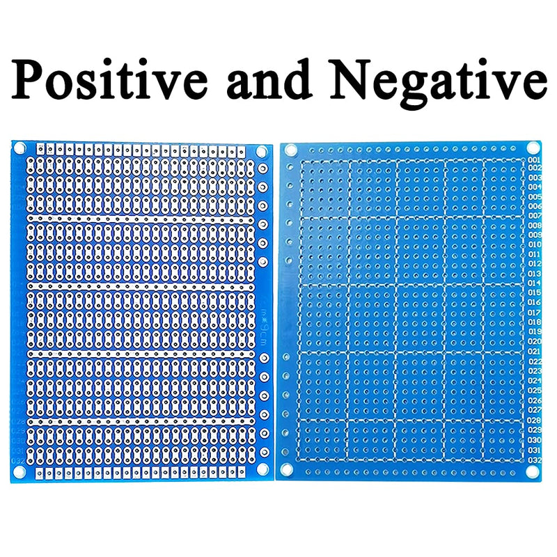 YUNGUI 6PCS Solderable Breadboard,824 Holes 70x90x1.6mm PCB Board for DIY Prototype Soldering and Electronic Project with Arduino Kits, Blue