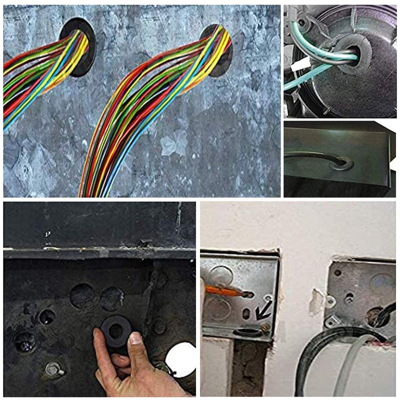 [AUSTRALIA] - Rubber Grommet，1" ID 1-3/16" Drill Hole-Rubber Hole Plug-Rubber Plugs for Holes-Rubber Hole Grommet-Eyelet Ring-Firewall Hole，for Wires,Cables,Plugs,15pcs d:1-3/16" Drill Hole,15pcs 