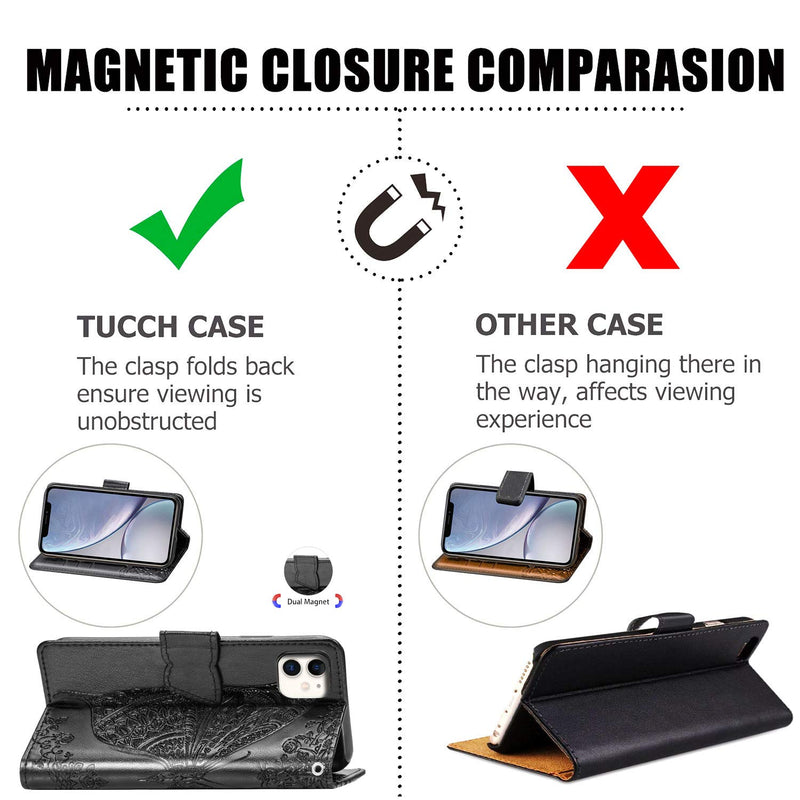 Compatible with iPhone 11 Pro Max flip Case,Butterfly Pu Leather Heavy Duty Kickstand Closure Magnetic with Lanyard Cover for Women for Men for Apple 11 Pro Max Case 6.5 inch - Grey Wallet Butterfly Grey iPhone 11 Pro Max(6.5 inch)