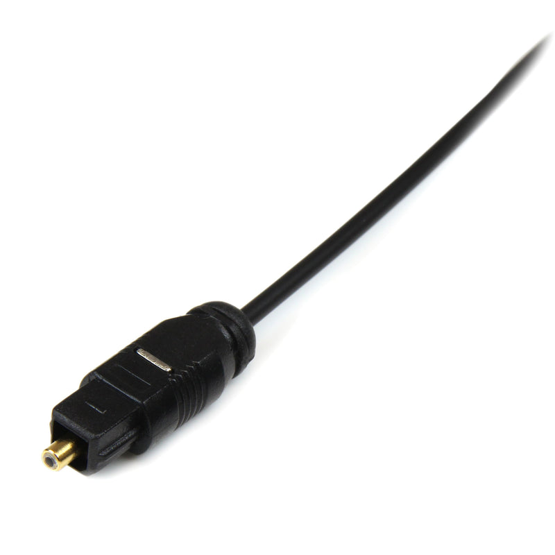 StarTech.com 15 ft Thin Toslink Digital Optical SPDIF Audio Cable - 15ft / 15 Feet Optical Audio Cable (THINTOS15),Black 15 ft / 4.5m