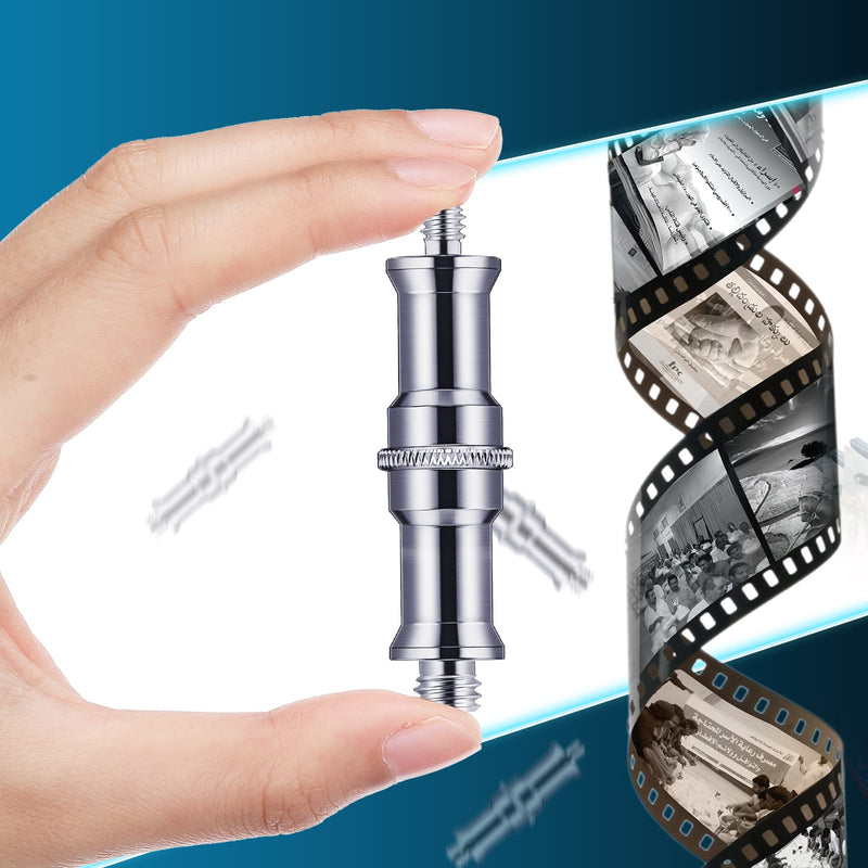 8 Pieces Standard 1/4 to 3/8 Inch Metal Male Convertor Threaded Screw Adapter Stud for Camera Tripod Studio Light Stand Wireless Flash Receiver
