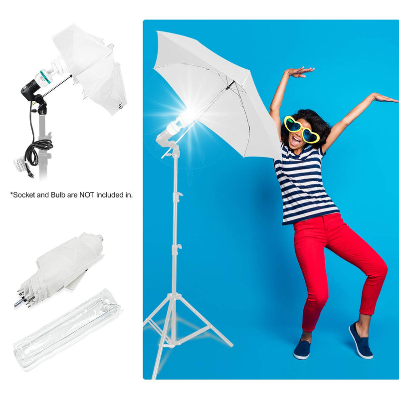 JS JULIUS STUDIO 33" 3-Fold Ultra Compact Professional Photography Photo Video Studio Lighting Flash Translucent White Soft Umbrella for Photo Portrait Studio Shooting Daylight, JSAG669