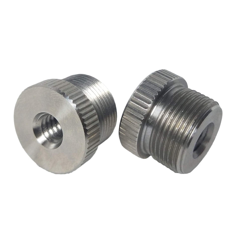 5/8''-27 Male to 1/4''-20 Female Mic Screw Adapter for use with mic Stands with 1/4''-20 Threads (Stainless Steel) Stainless steel