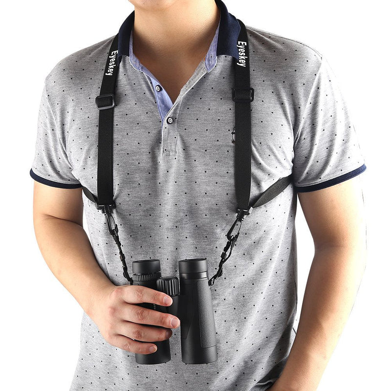 Eyeskey Binoculars Harness Light-Weight Breathable Comfortable Binocular Strap Harness -Easy to Attach and Detach Binoculars, Cameras and Rangefinders, 4oz
