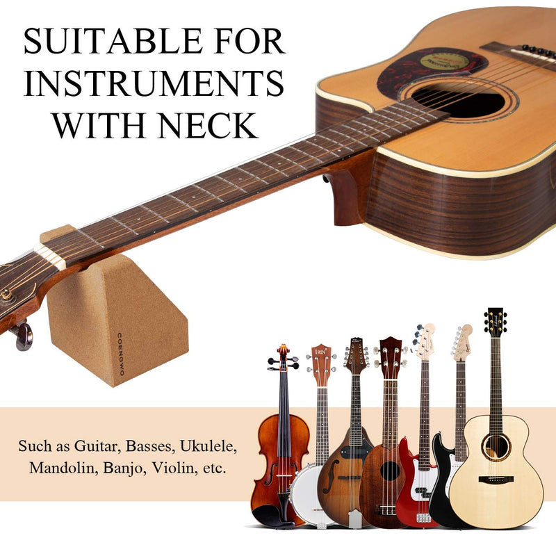 Guitar Neck Rest, COENGWO Guitar Neck Cradle String Instrument Neck Support Luthier Tools Guitar Cleaning Kits for Guitar, Ukuleles, Violins, Banjos, Mandolins