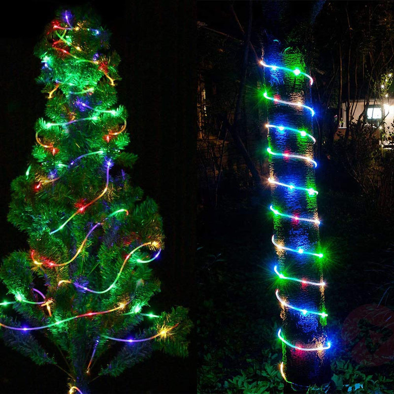 [AUSTRALIA] - HighCo Battery Operated Rope String Fairy Strip Lights with 8 Modes Remote Control Dimmable Timer Indoor Outdoor IP67 Waterproof LED Light for Christmas Decoration (1 Pack 33 Feet 100 LED Multicolor) 1 