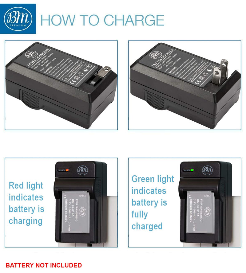 SLB-10A Battery Charger for Samsung EX2F HZ15W SL202 SL420 SL620 SL820 ST76 WB150F WB250F WB350F WB750 WB800F WB850F WB1100F Digital Camera + More!!