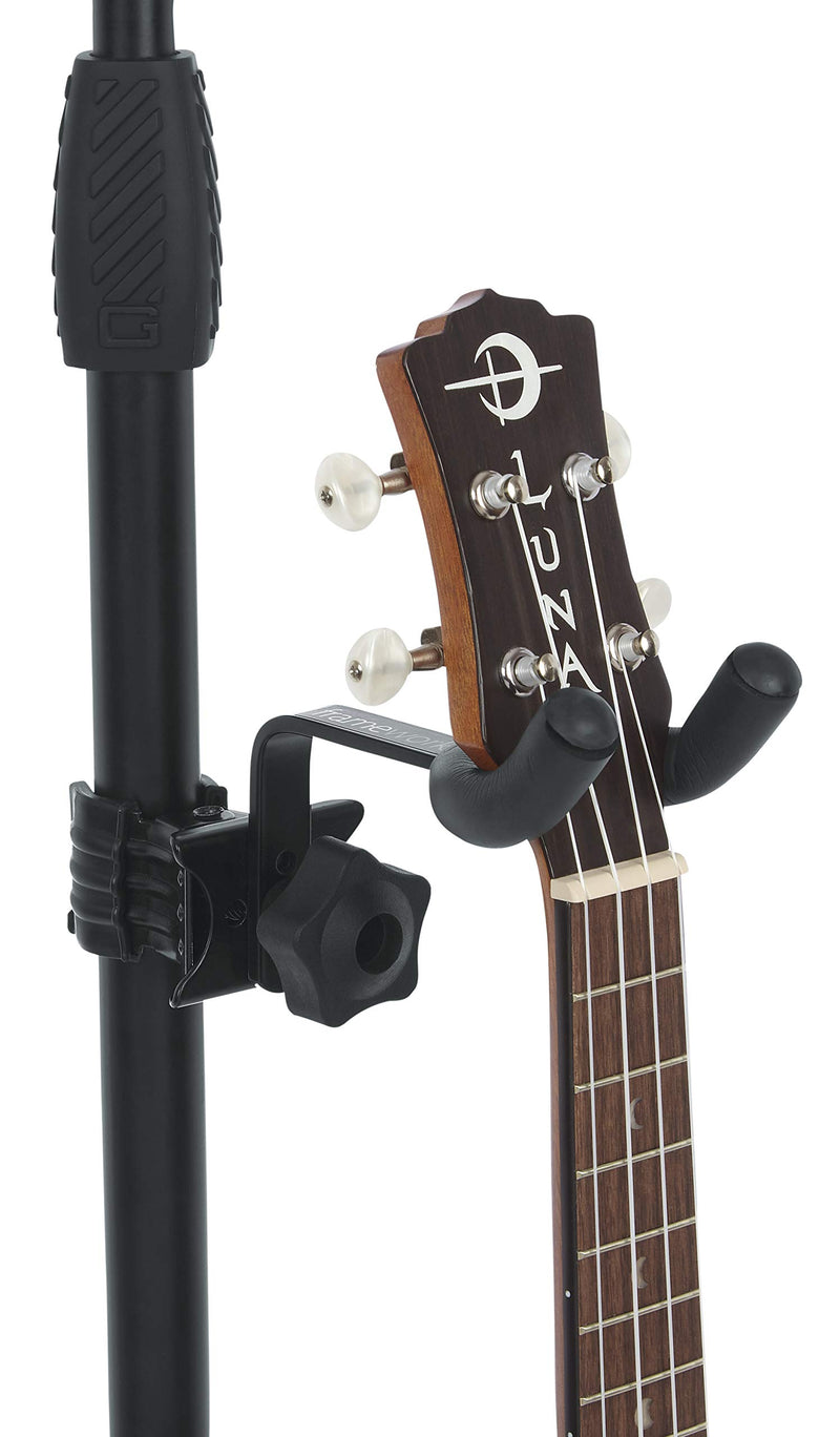 Gator Frameworks Ukulele/Mandolin Hanger Attachment for Microphone Stands (GFW-MICUKE-HNGR) Mic/Uke Hanger