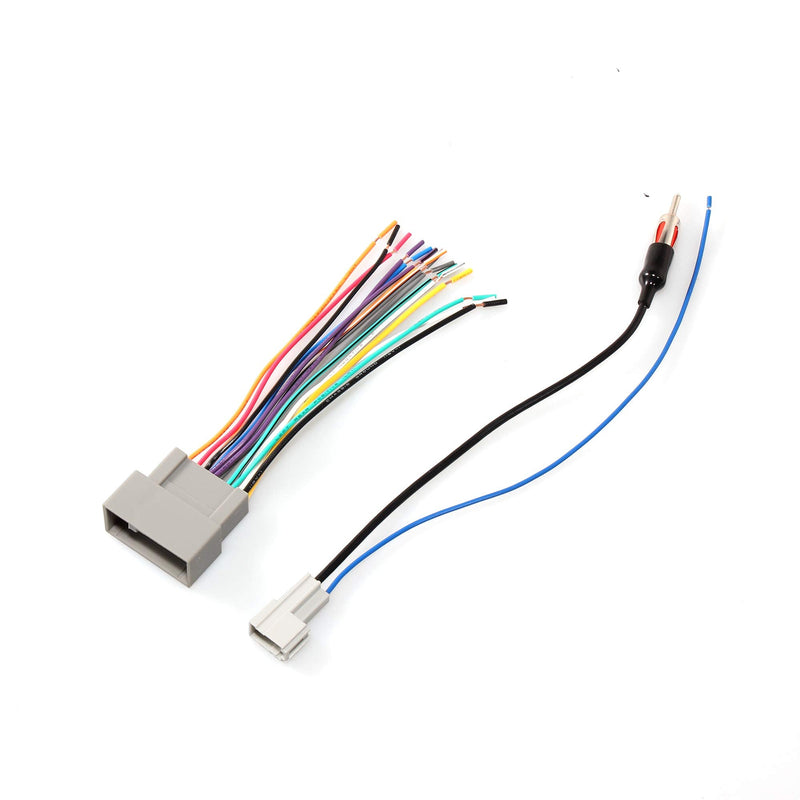 [AUSTRALIA] - RED WOLF for Select Honda Acura/Odyssey/Fit/Insight/CR-V 2009-2016 Stereo Radio Wiring Harness + Antenna Adapter Cable Connector 