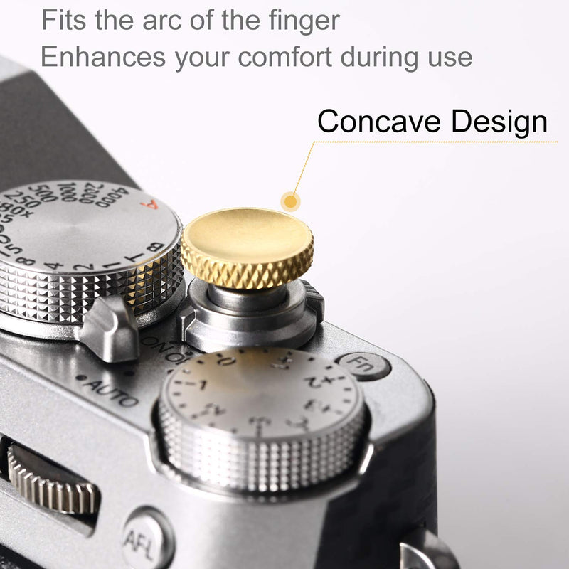Soft Shutter Release Button, High-end Pure Copper Camera Shutter Button (3 Pack) gold silver black