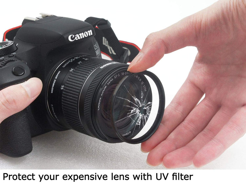 [AUSTRALIA] - LENSKINS 67mm UV Protective Filter, 16-Layer Multi-Resistant Nano Coated, Ultra Slim, German Optics, Weather-Sealed, HD Clear Glass Ultra Violet Filter, Camera Lens Protector with Lens Cloth 