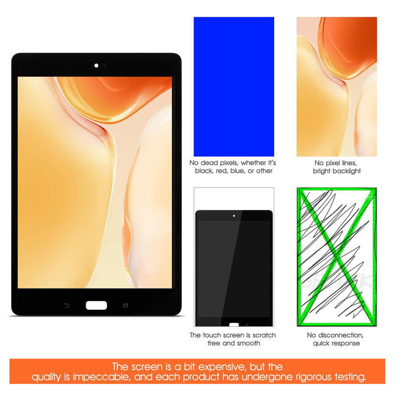 Screen for Asus ZenPad Z8s Screen Replacement for ASUS ZenPad Z8 2017 Tablet LCD Screen ZT582KL P00J Verizon Touch Display Digitizer Assembly Repair Parts（Black）