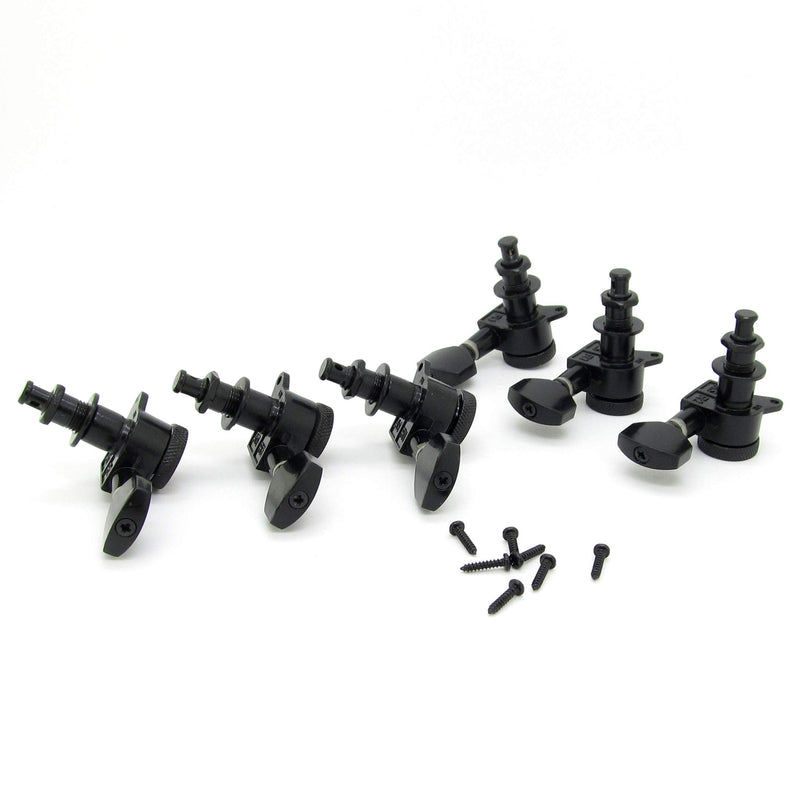 Acoustic Guitar String Tuning Pegs Tuners Keys Machine Heads Balck Set of 6R Parts M