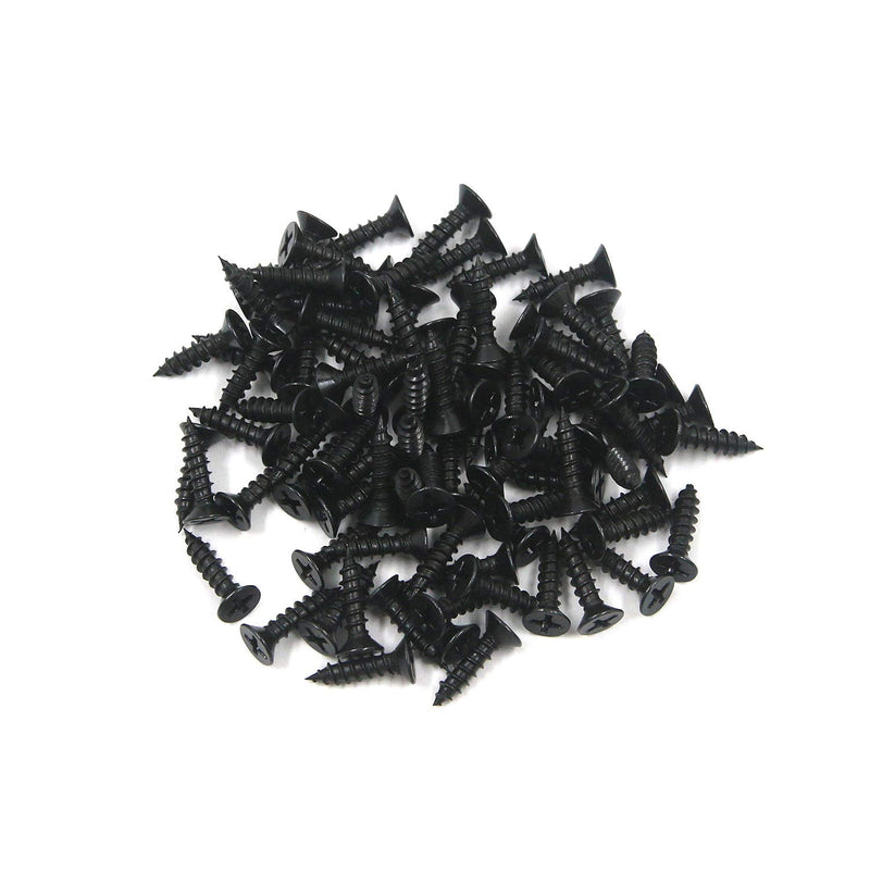 Mending Plate Bracket Mcredy Corner Flat Brace 50x50mm/1.97x1.97" (LxW) Mending Plate Bracket L Shaped with Screws Black Set of 20 1.97x1.97" (LxW)