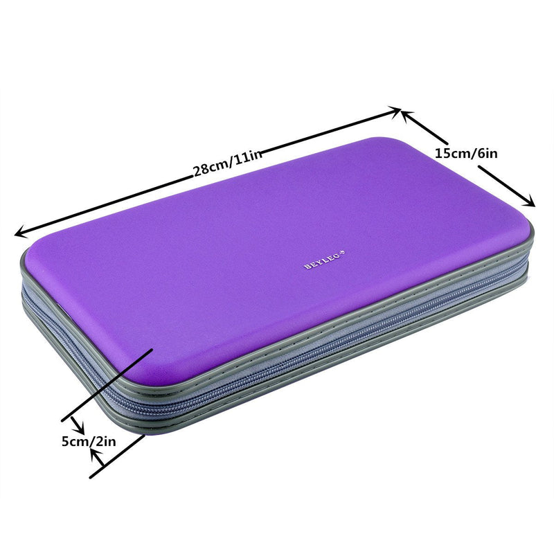 [AUSTRALIA] - Wismart 72 Capacity Heavy Duty CD DVD Blu-ray Media Case Storage Holder Organizer Wallet (Purple) Purple 