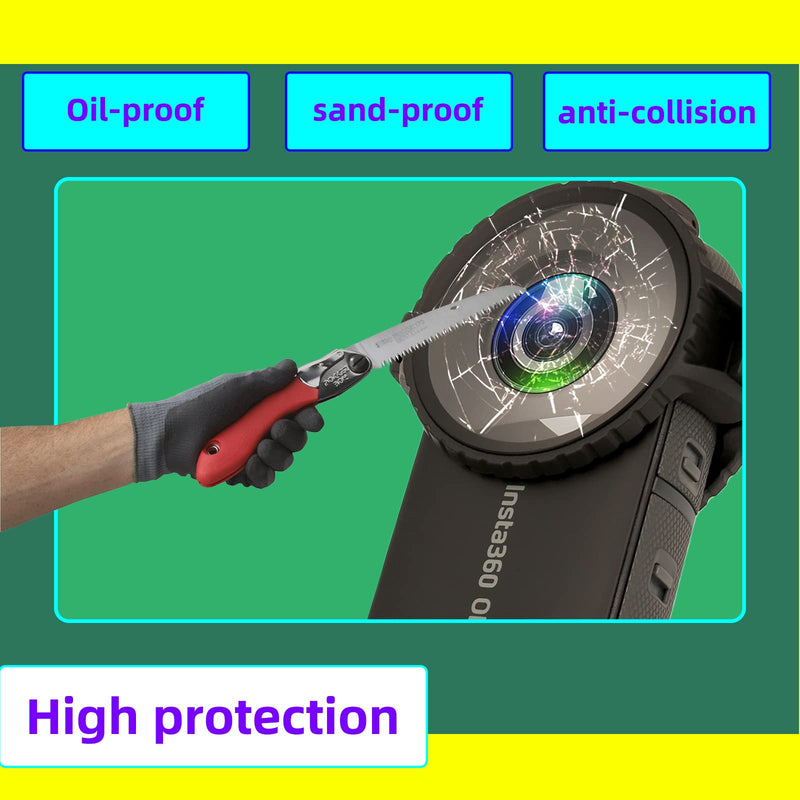 for Insta360 ONE X2 Camera Lens Protective Cover Lens Guards Waterproof(10m) Set