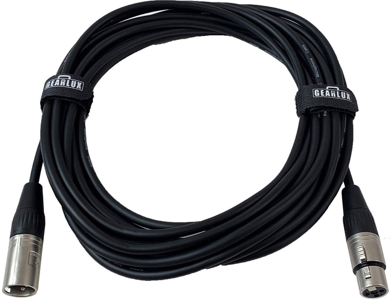 Gearlux XLR Microphone Cable Male to Female 10 Ft Fully Balanced Premium Mic Cable - 10ft 1 Pack