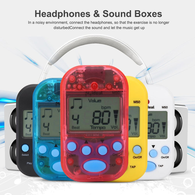 Mini Metronome, M50 LCD Digital Beat Tempo for Piano, Violin, Guitar, Trap Drum(Blue)