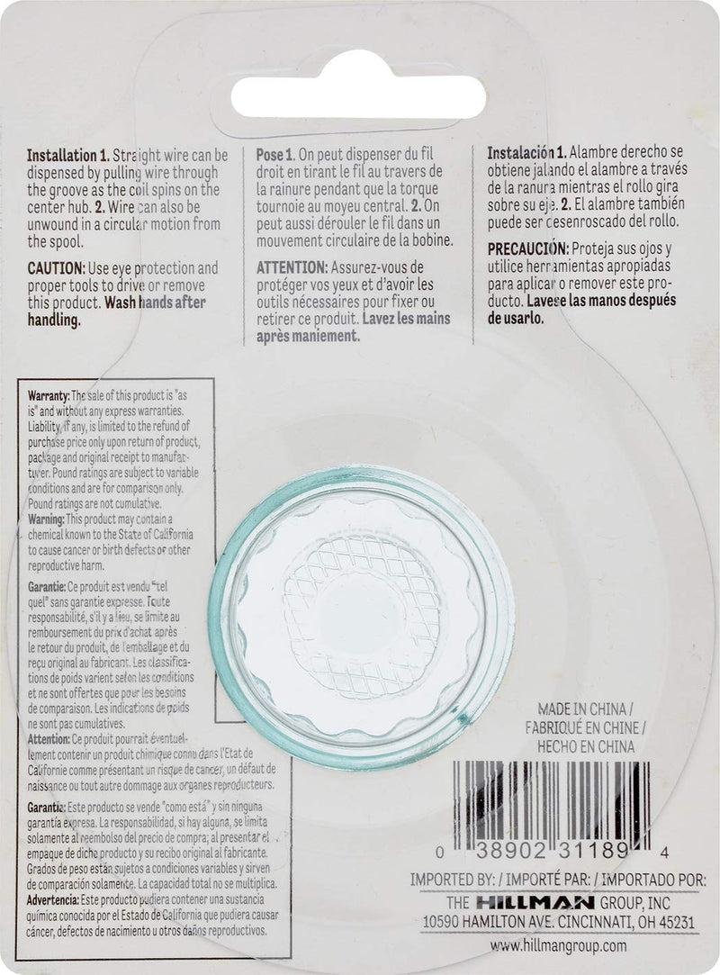 The Hillman Group 123115 18 Plastic Coated Wire, 1-Pack,Teal Plastic