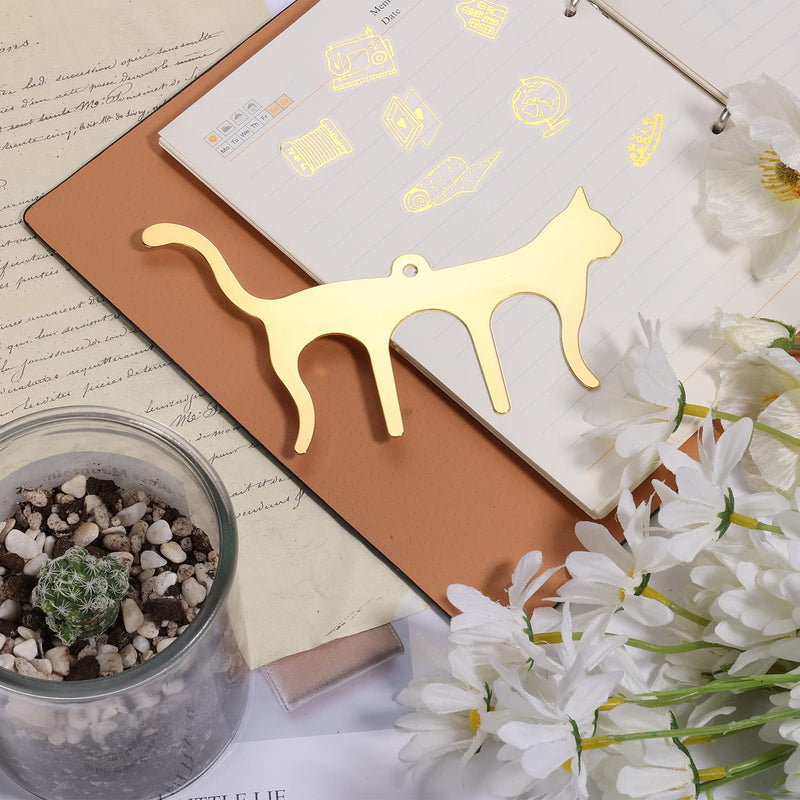 Metal Music Book Clip Cat Shaped Music Stand Clips Sheet Music Clips for Outdoor Playing, Note Paper, Books Piano, Guitar, Violin, Keyboard (Gold)