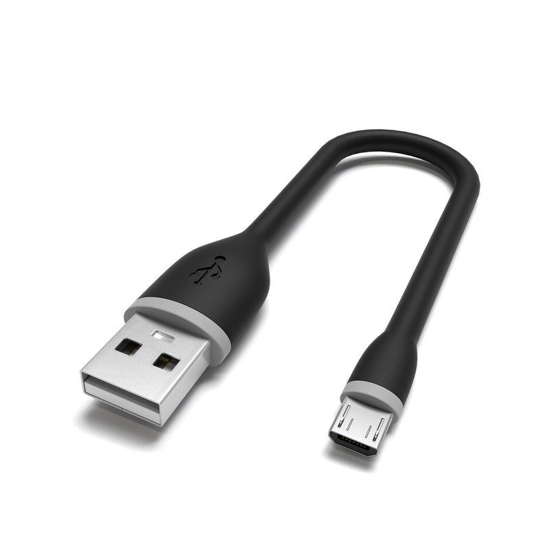 Satechi Flexible Micro USB to USB Cable for Android, Windows, HTC, LG, Nexus and More (Black, 6 Inches) Black 6" Micro USB