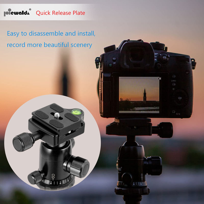 [AUSTRALIA] - Universal Tripod Quick Release Plate, Niewalda Quick Release Plate, Arca Swiss Plate with 1/4 Inch Slotted Screw, C-Ring/D-Ring Screw, 1/4"-3/8" Screw, for DSLR Camera Tripod Ballhead(PU-50) PU-50 