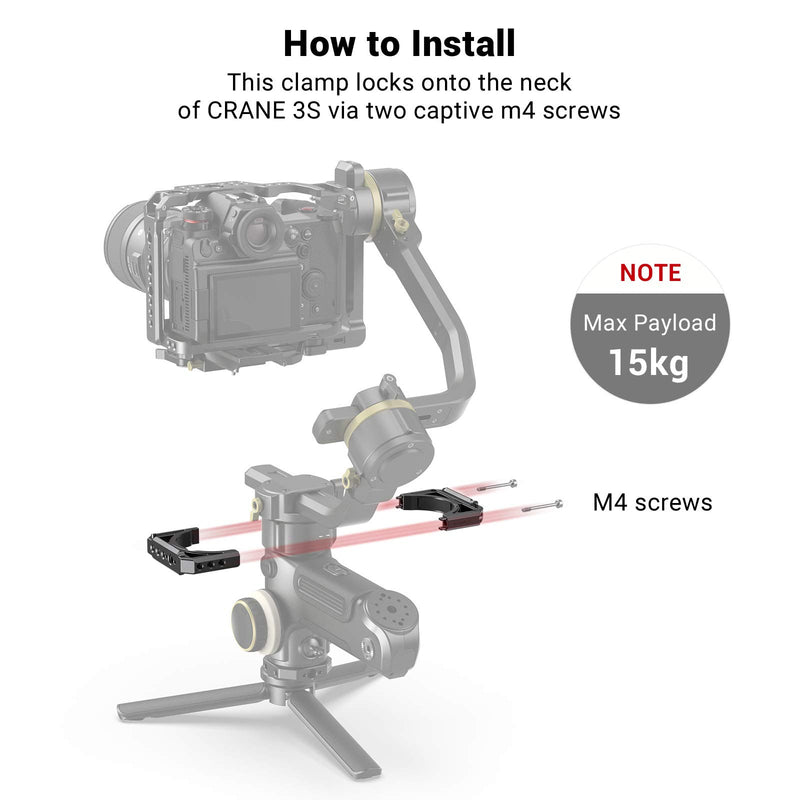 SmallRig Mounting Clamp for ZHIYUN Crane 3S Handheld Stabilizer 2853