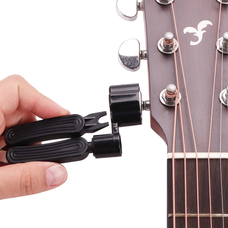 Nolloi 2P Guitar String Winder Cutter and Bridge Pin Puller 3 in 1 Guitar Tool For Repairing Restringing