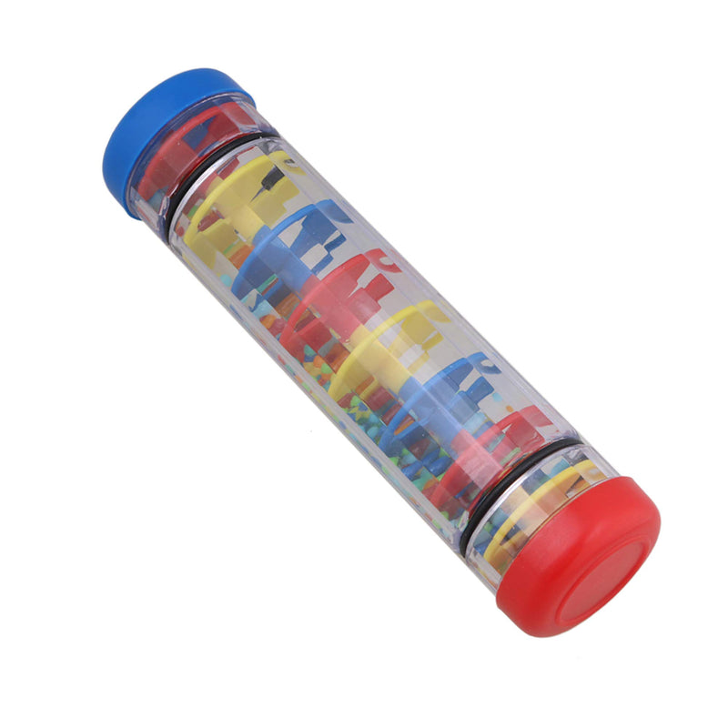 Yibuy 20 x 5.2cm Raindrops Rainmaker Tube Shaker Rainstick Toddler Musical Toy with Plastic Balls in Milticolor 20x5.2cm/7.87x2inch(LxW)