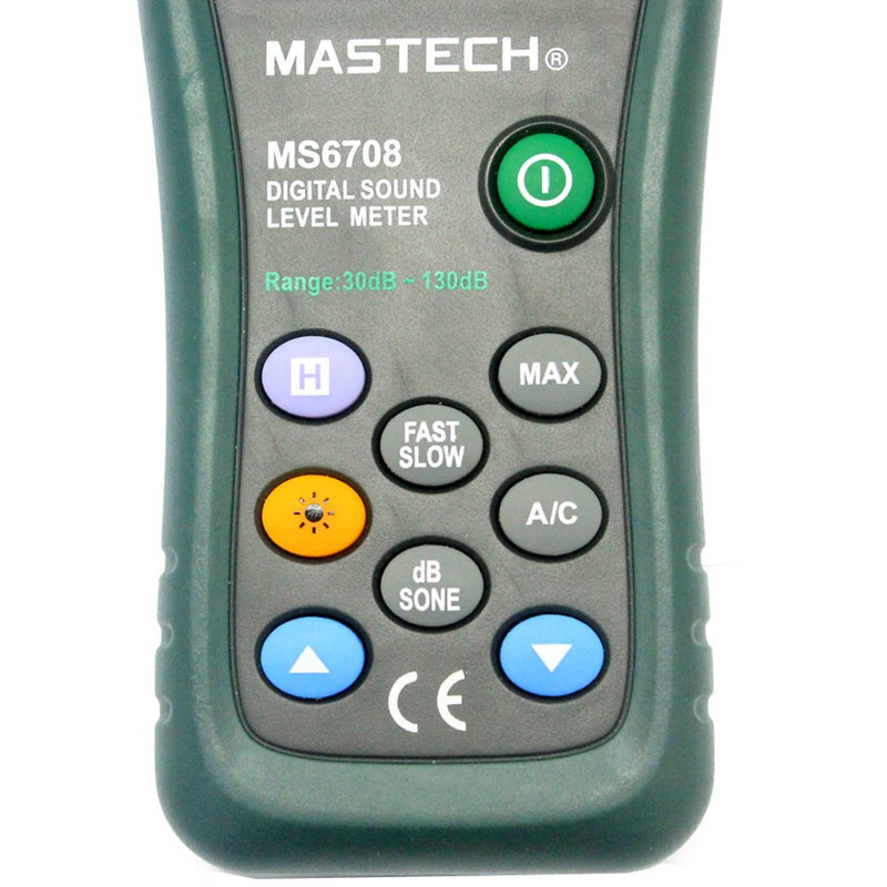 Professional Digital Sound Level Meter MS6708 anallog bar 30 to 130dB Backlight