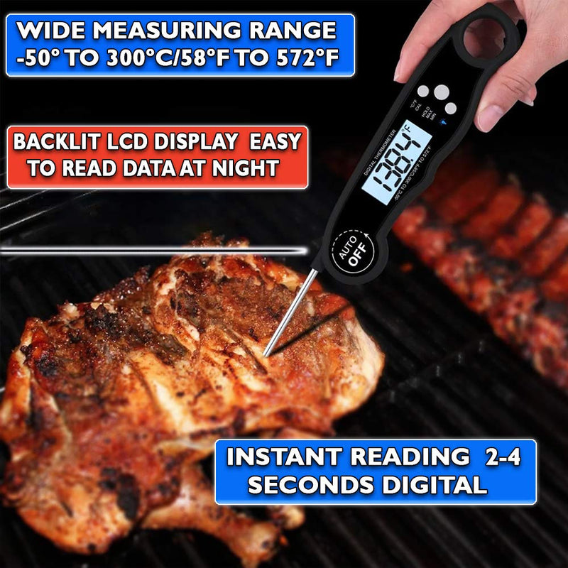 FoodOMeter Digital Meat-Thermometer for Meat Upgraded Instant-Read Meat Thermometer for Kitchen Food BBQ Candy Grill Cooking