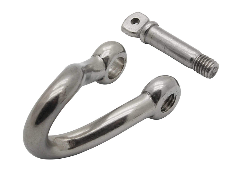 Extreme Max 3006.8213.2 BoatTector Stainless Steel Twist Shackle - 1/4", 2-Pack, Silver 1/4"