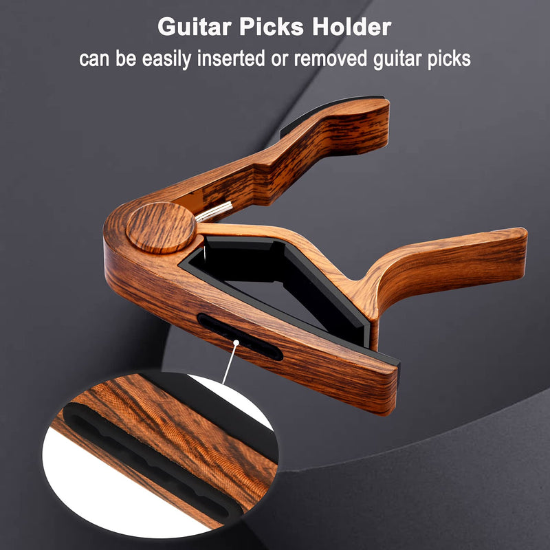 DOMMI Guitar Capo with 6 Guitar Picks for Acoustic, Electric, Ukulele, Bass Guitar