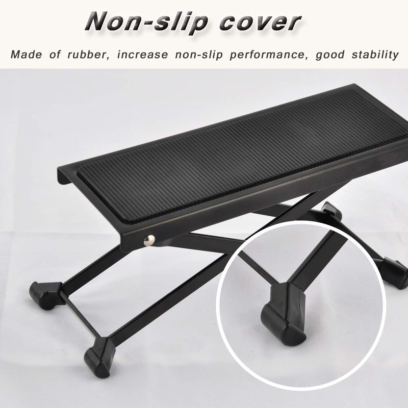 EASTROCK Guitar Foot Stool Height Adjustable Folding Foot Rest Made of Solid Iron,Guitar Foot Stand For Classical Guitar